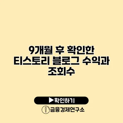 9개월 후 확인한 티스토리 블로그 수익과 조회수