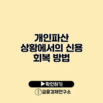 개인파산 상황에서의 신용 회복 방법