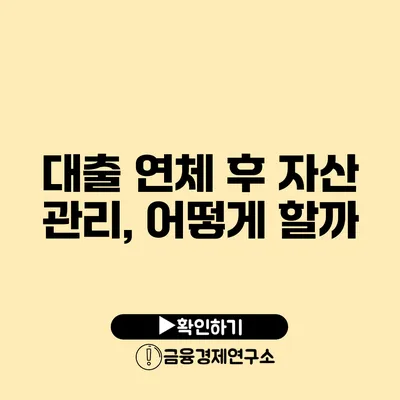 대출 연체 후 자산 관리, 어떻게 할까?