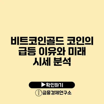 비트코인골드 코인의 급등 이유와 미래 시세 분석