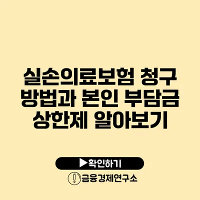 실손의료보험 청구 방법과 본인 부담금 상한제 알아보기