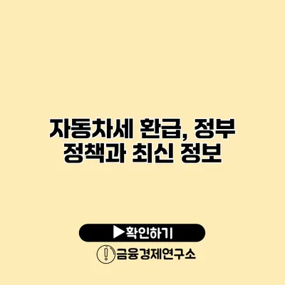 자동차세 환급, 정부 정책과 최신 정보
