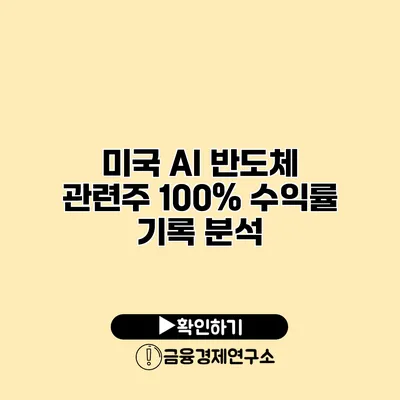 미국 AI 반도체 관련주 100% 수익률 기록 분석
