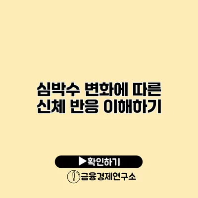심박수 변화에 따른 신체 반응 이해하기